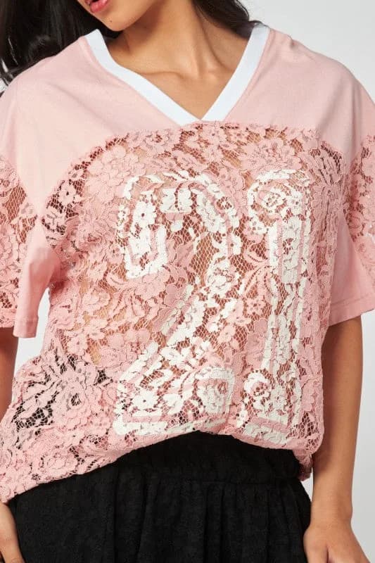 Pastel Lace Number 21 Mesh Jersey