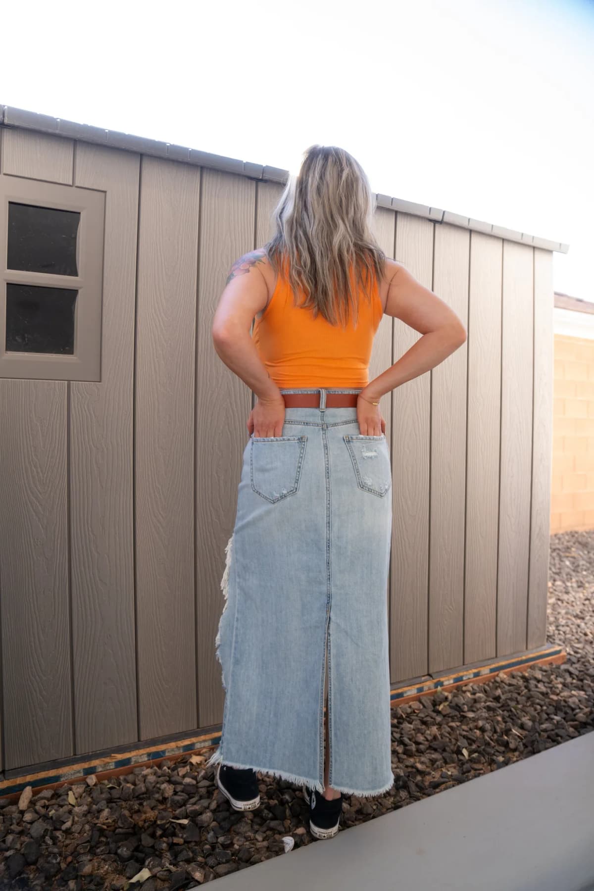Knit Crop Top Unishe (Orange)