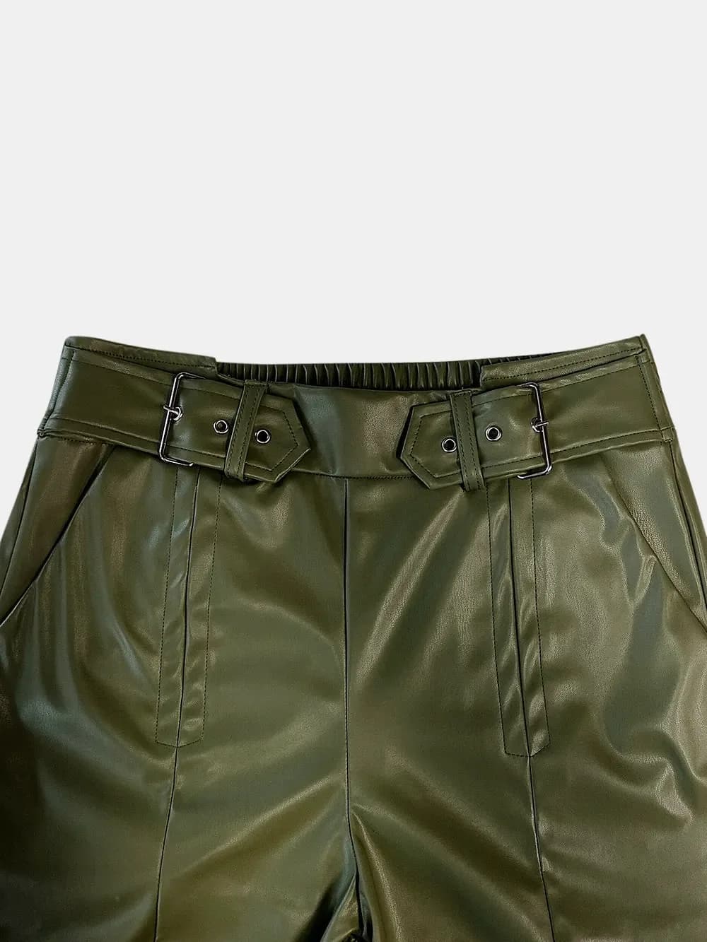 Half Elastic Waist Wide Leg Pants in Multiple Colors