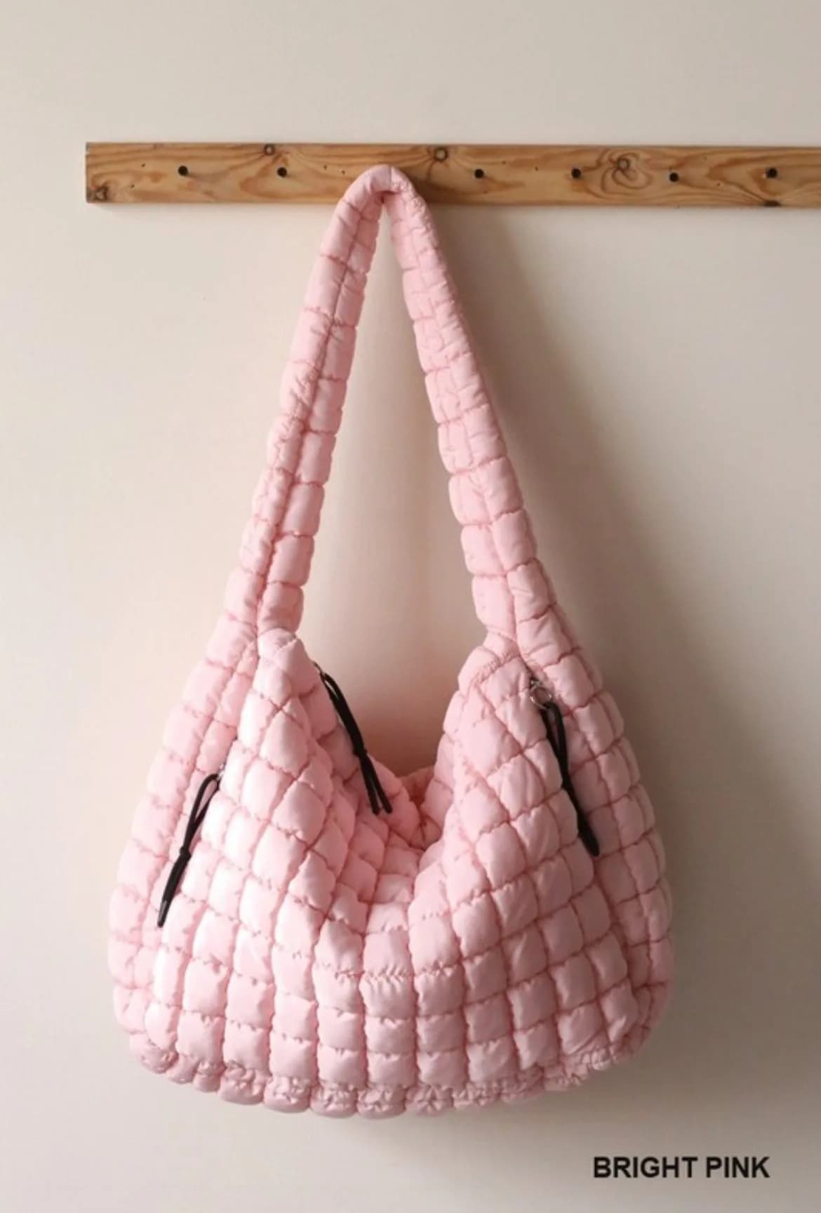Oversized Quilted Carryall Tote Bag by Zenana