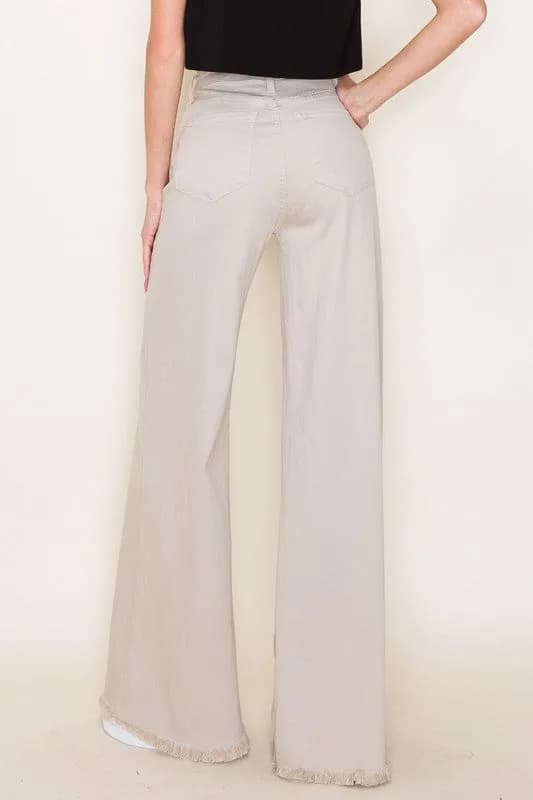 Western Wide Leg Denim Jeans by O2 Denim Multiple Colors