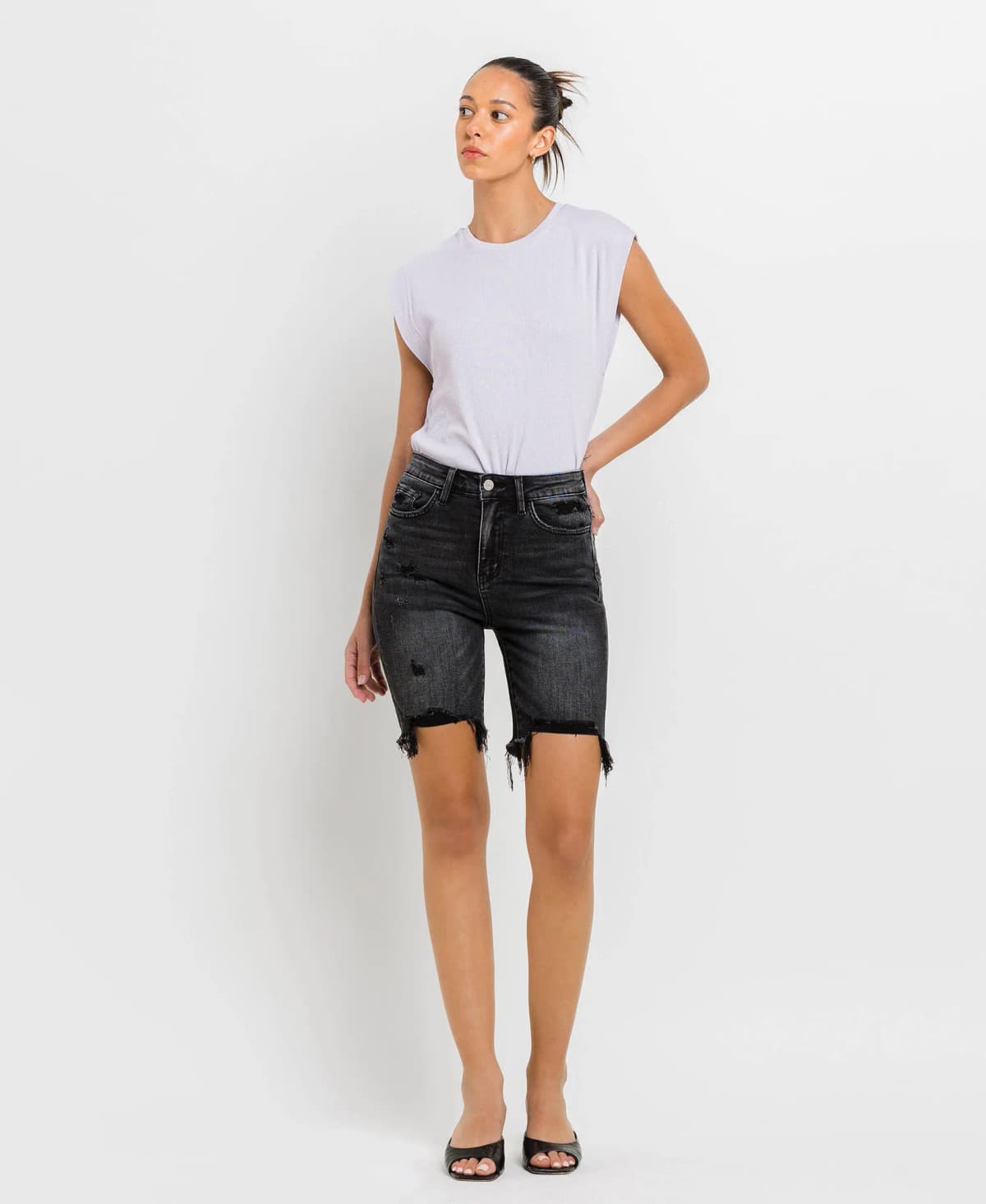 Star Affair Super High Rise Bermuda Shorts by Vervet by Flying Monkey
