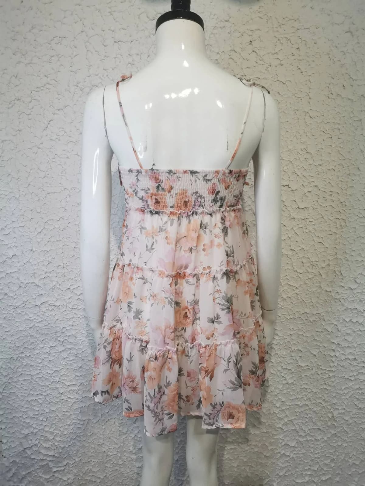 Floral Print Mini Chiffon Dress