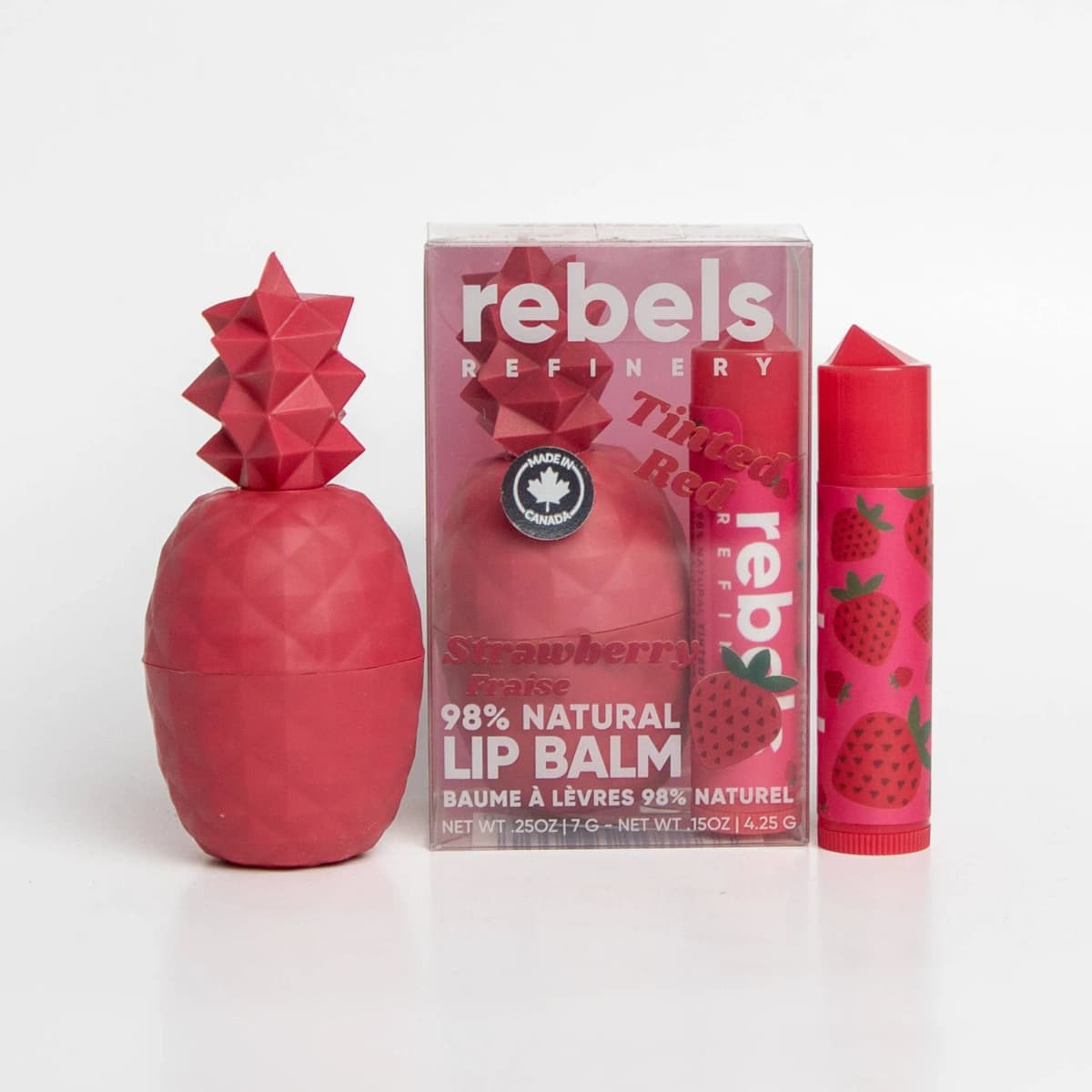 2 Pack Tinted Pineapple & Stick Lip Balm by Rebels Refinery