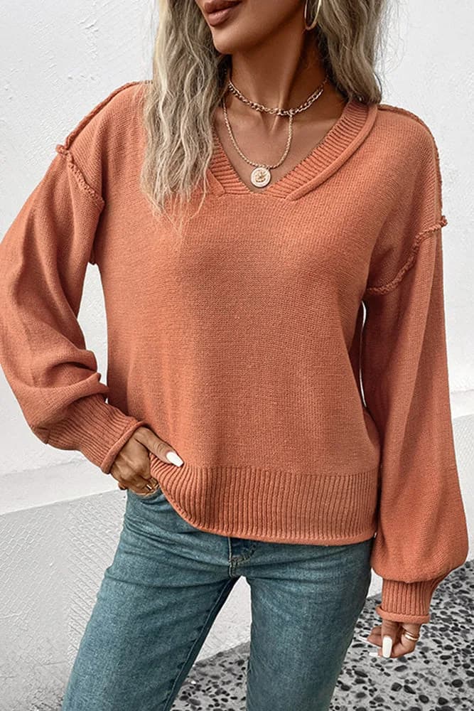 Hem Stitching Western Knitting Pullover Sweater Comely Fashion