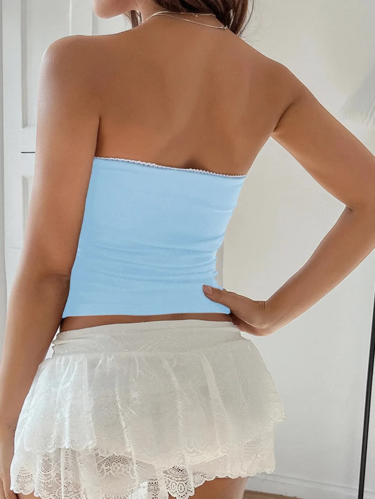 Bow Detail Tube Top in Multiple Colors