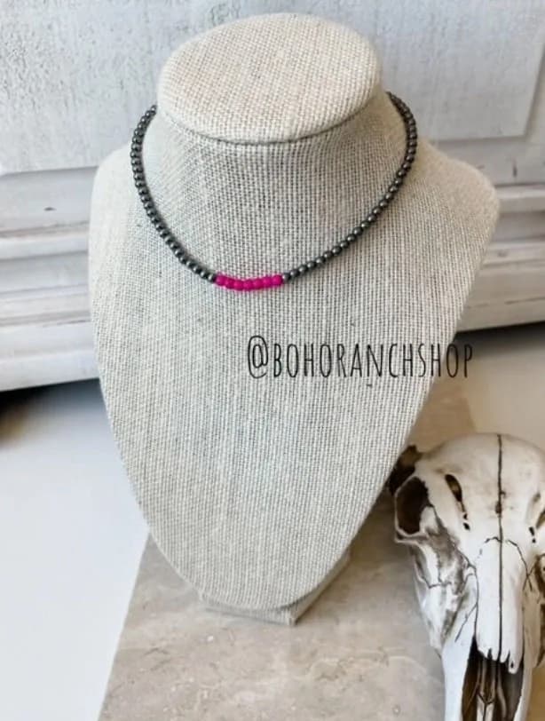 Navajo Bead Choker Necklace Boho Ranch