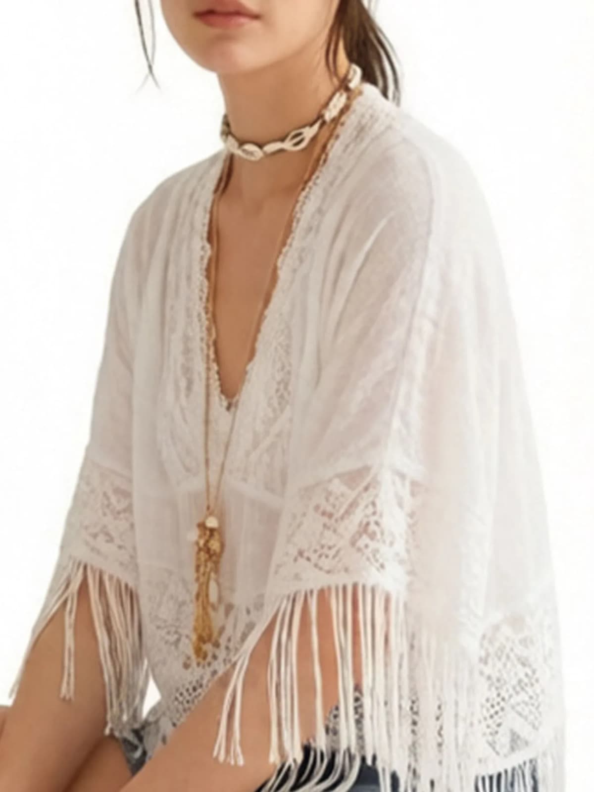 Lace Fringe Cover-Up