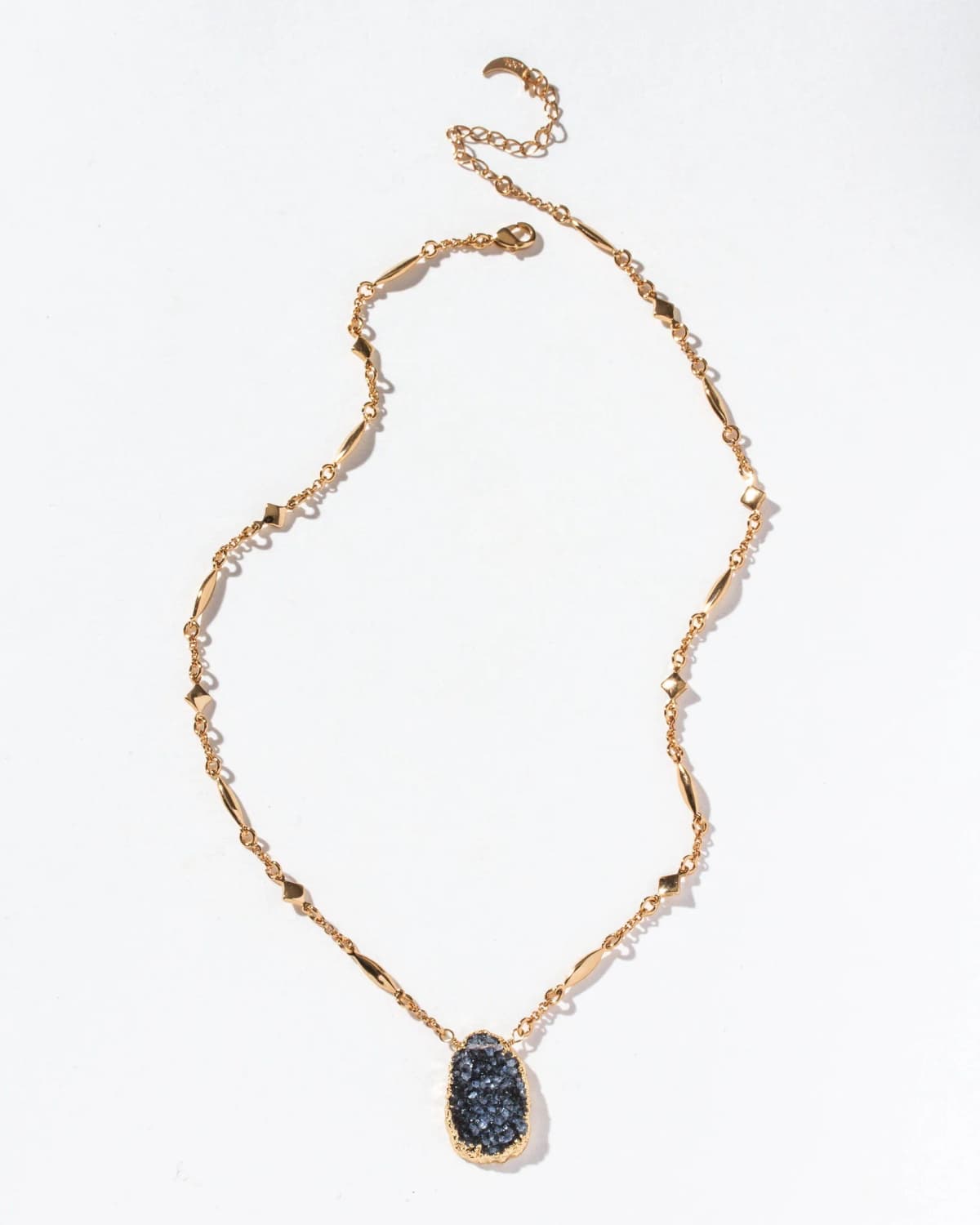 Luna Norte Star, Stone, & Soul Gemstone Necklace - Black Druzy