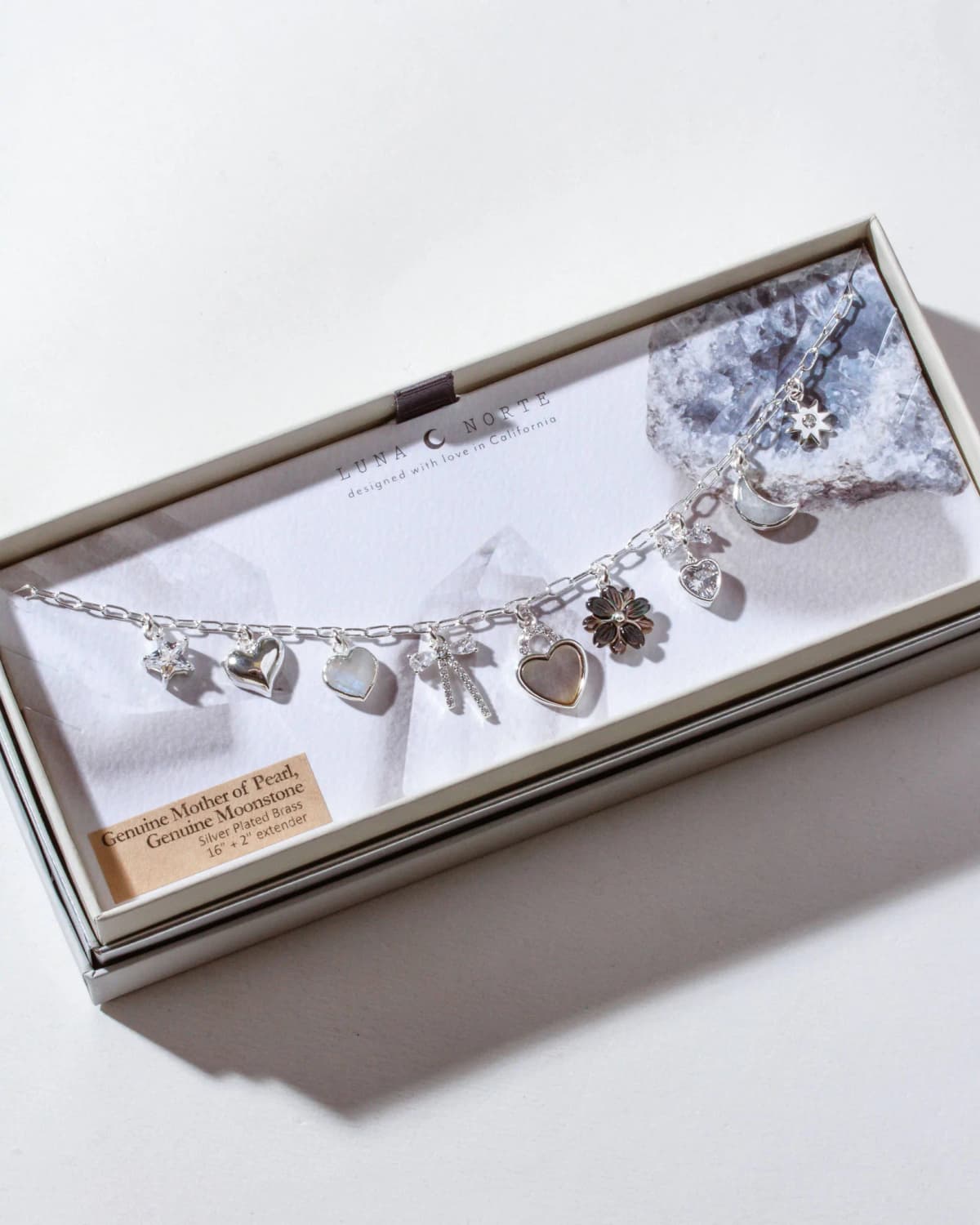 Luna Norte Forever Charm Necklace - Silver