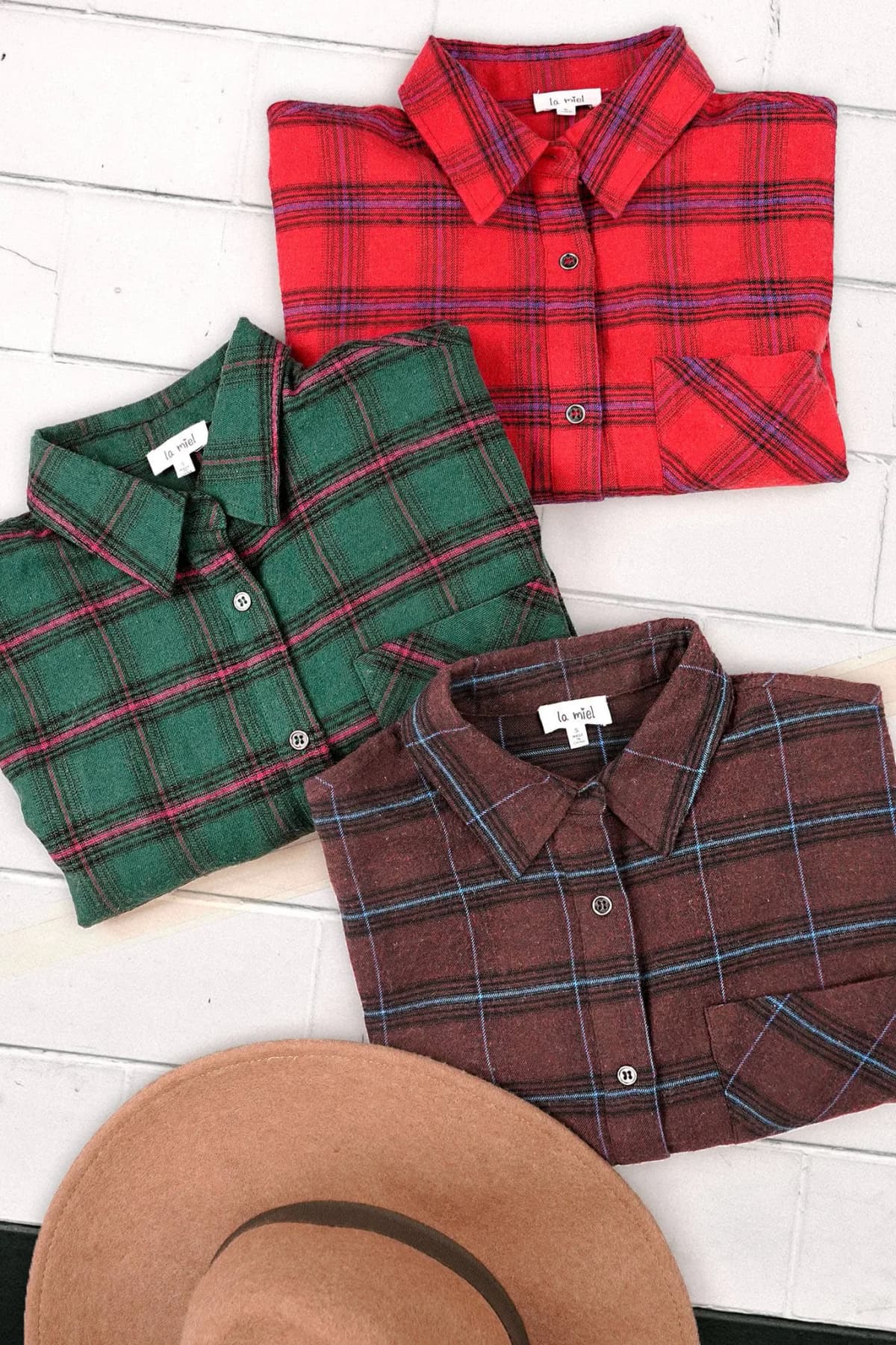 Loose Fit Button Down Soft Fabric Plaid Shirts