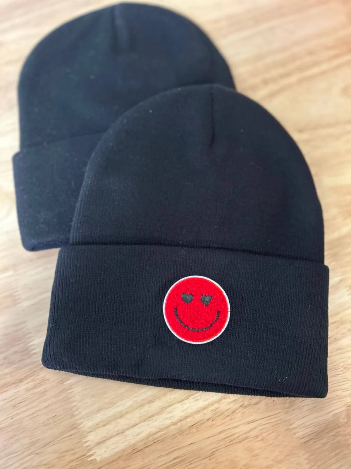 Smiley Heart valentine Beanie (Red)
