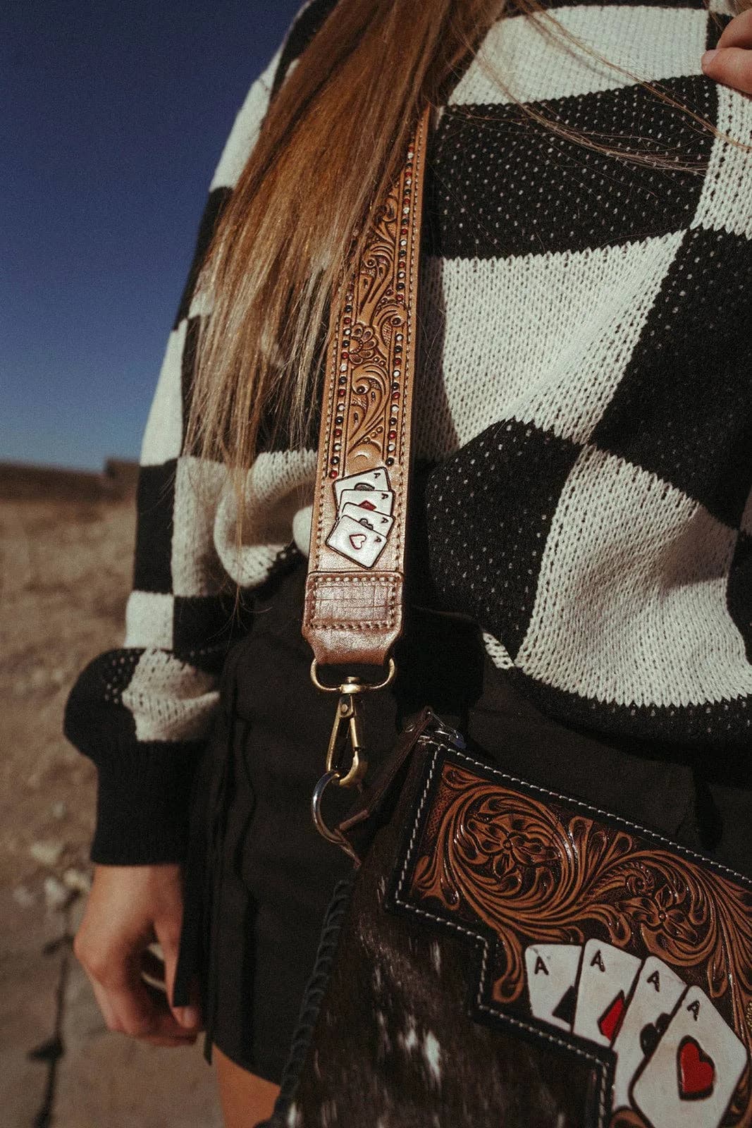 Cowboys And Rodeos Fringe Bag A Haute Southern Hyde by Beth Marie Exclusive