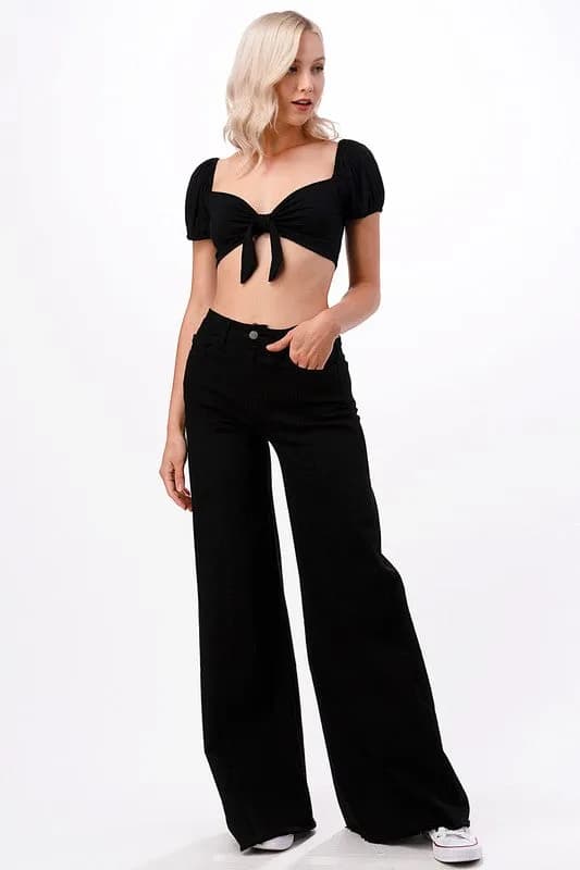 Western Wide Leg Denim Jeans by O2 Denim Multiple Colors