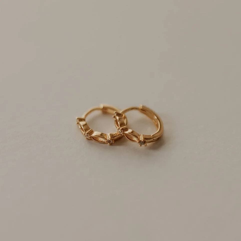 Isla Lace Hoops by Mauve