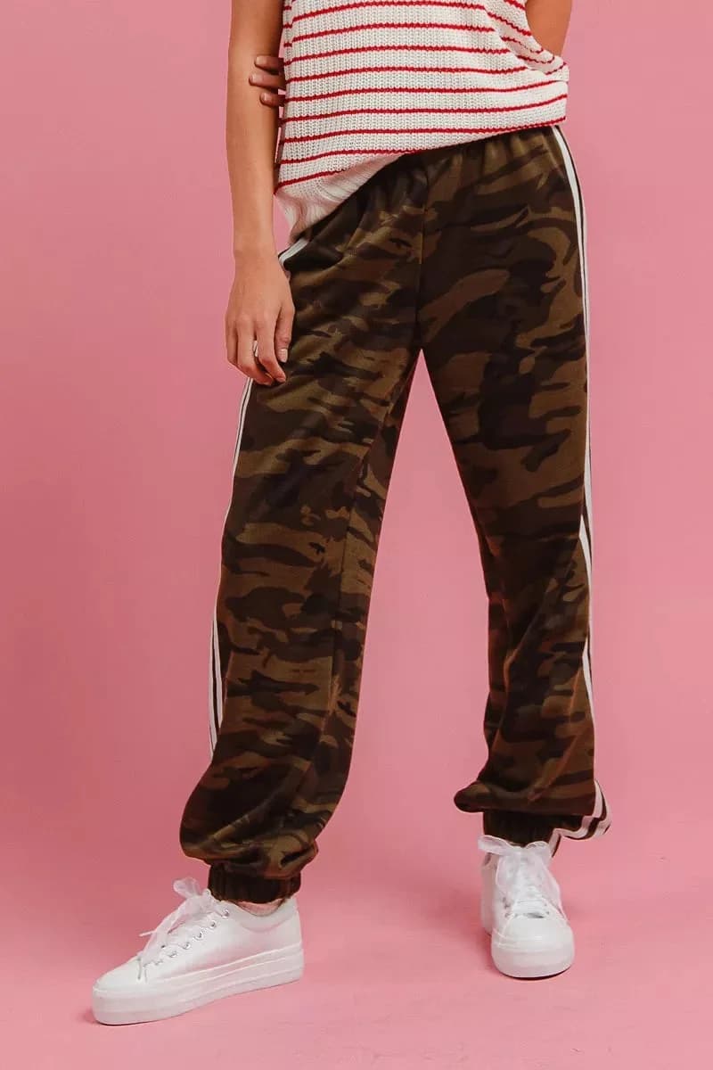 BiBi Side Lines Camouflage Track Pants