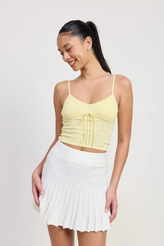 PLEATED MINI SKIRT