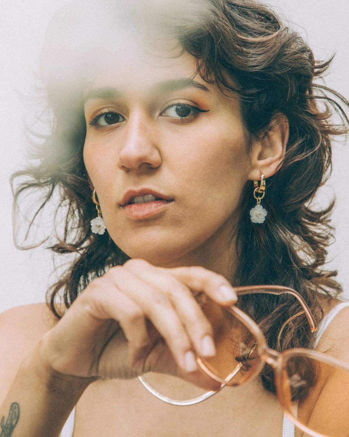 Luna Norte Tulum Flora 2-in-1 Charm Huggie Hoop Earring