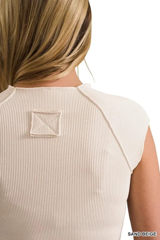 Ribbed Short Sleeve Seamless Soft Crop Top Zenana