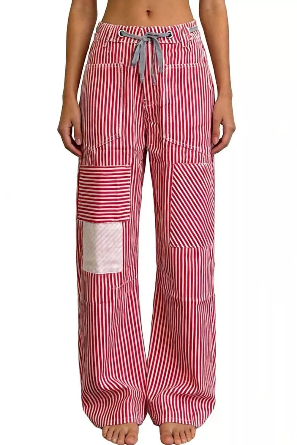 Striped Wide-Leg Pants