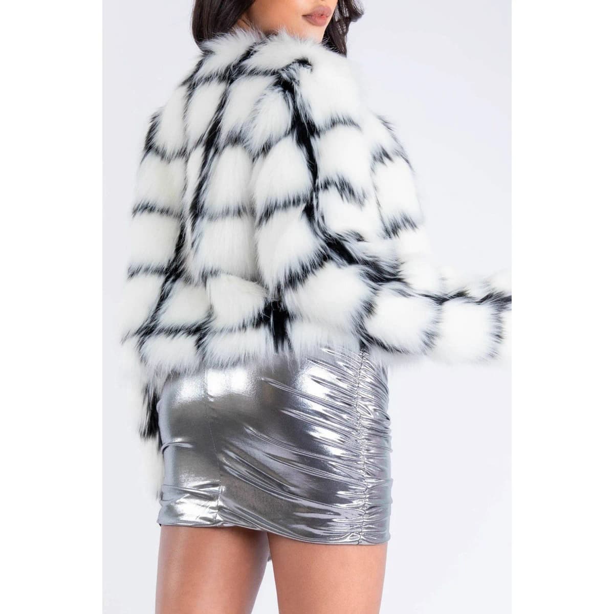 Women’s Cropped Faux Fur Jacket