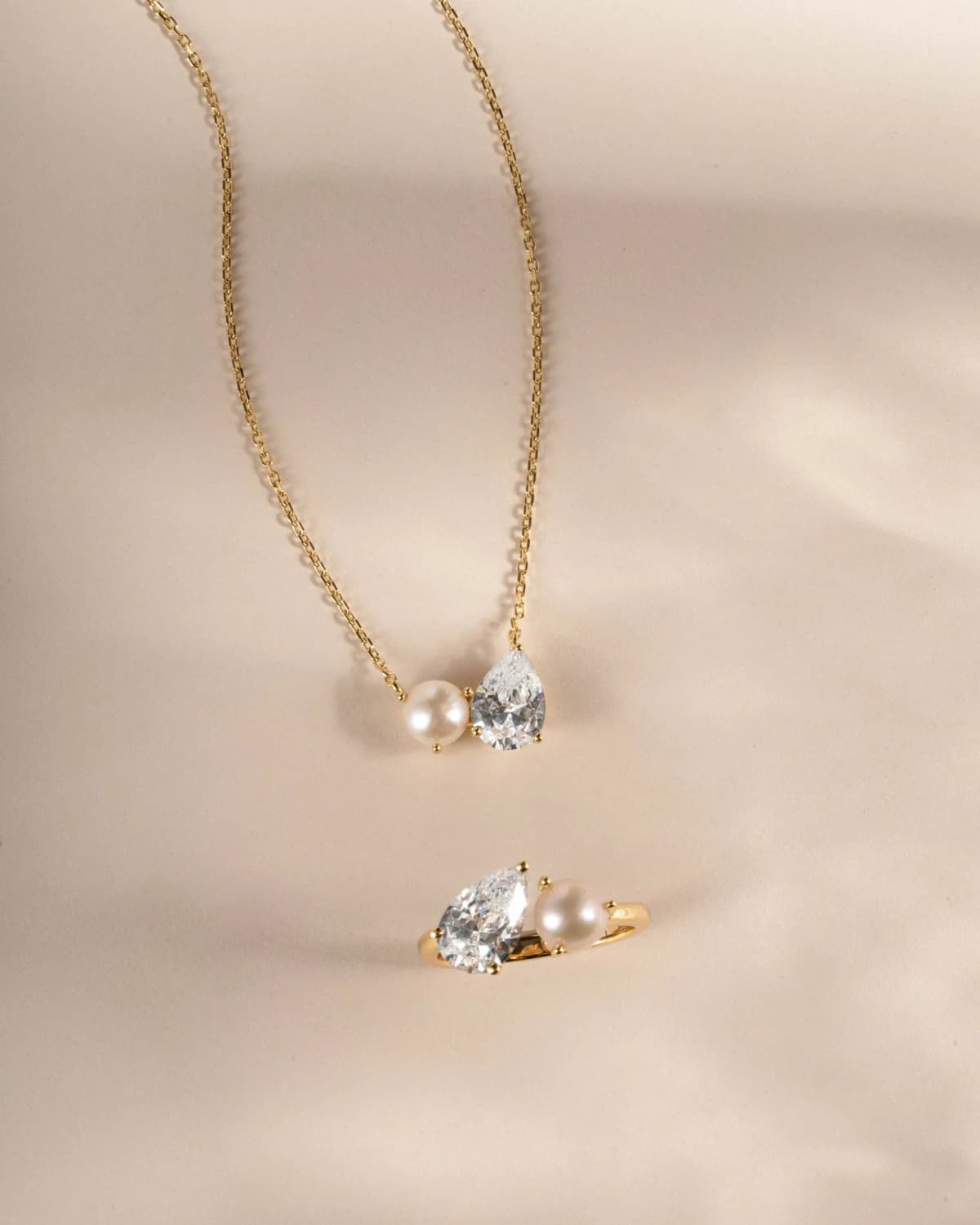 Toi et Moi Pearl Necklace by Sami Jewels
