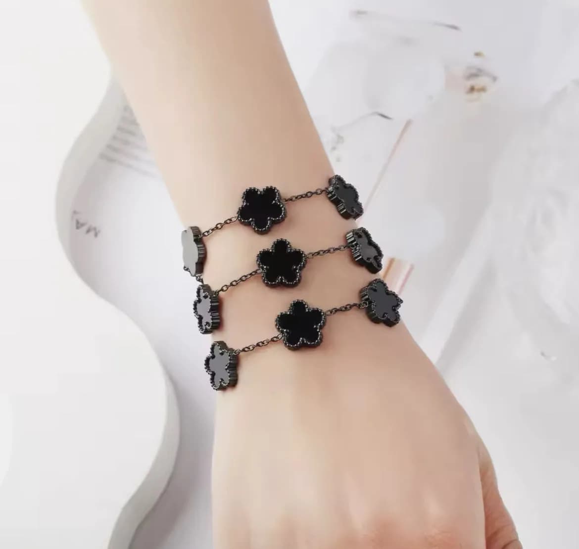 All Black Clover Bracelet