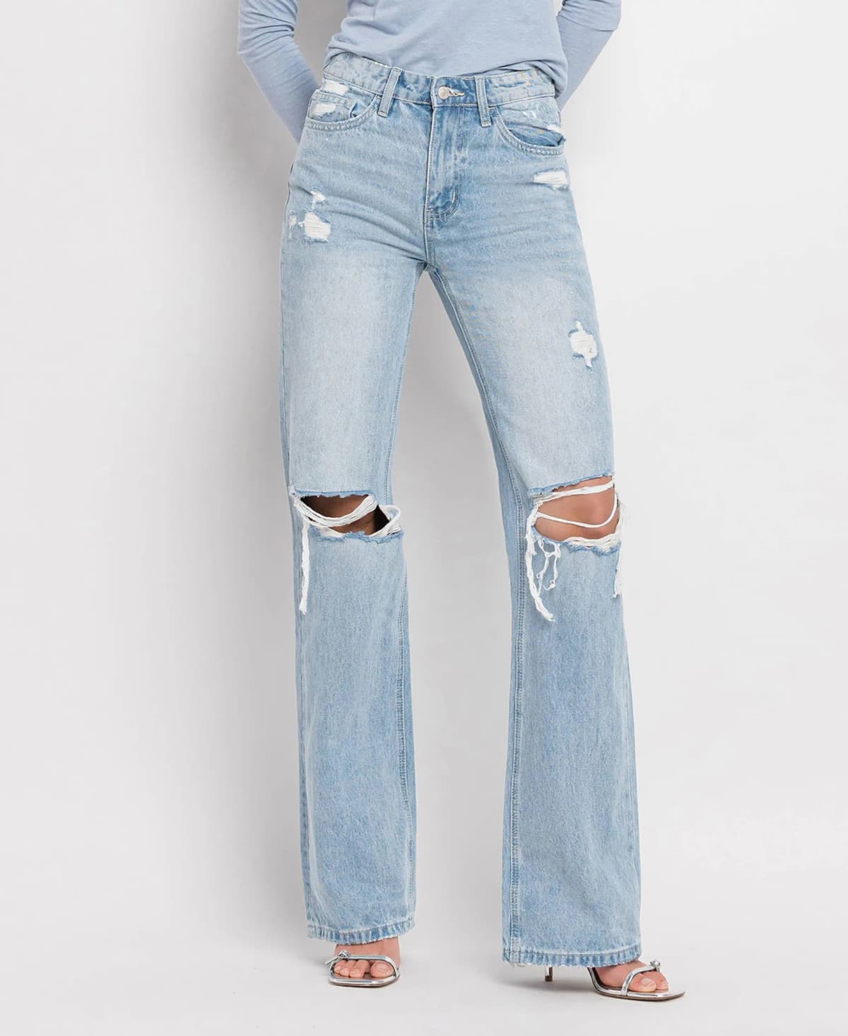 Leslie Sunny Plain’s 90's Vintage Super High Rise Flare Jeans by Vervet by Flying Monkey