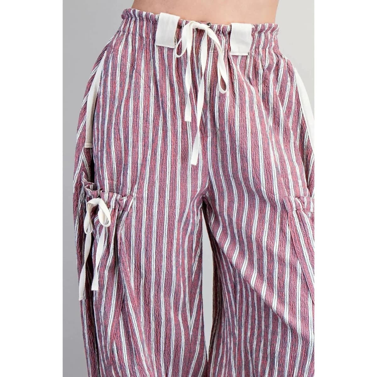 New* Cherry Striped Cargo Pants