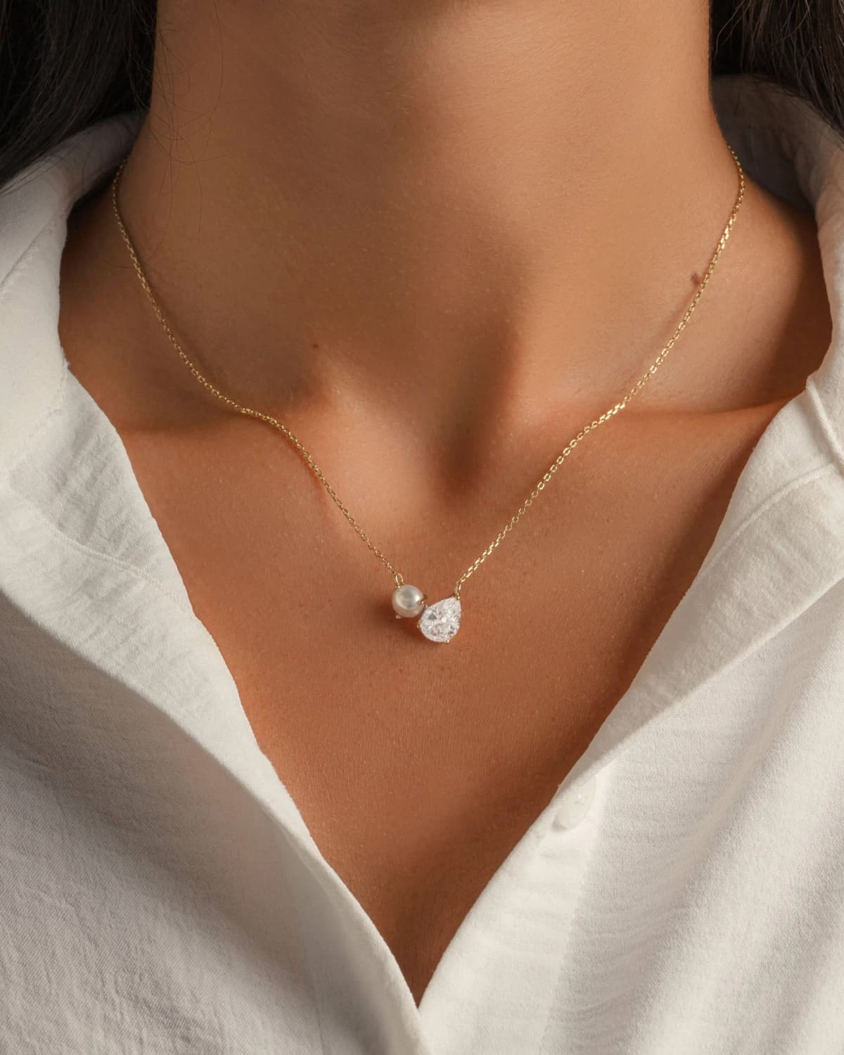 Toi et Moi Pearl Necklace by Sami Jewels