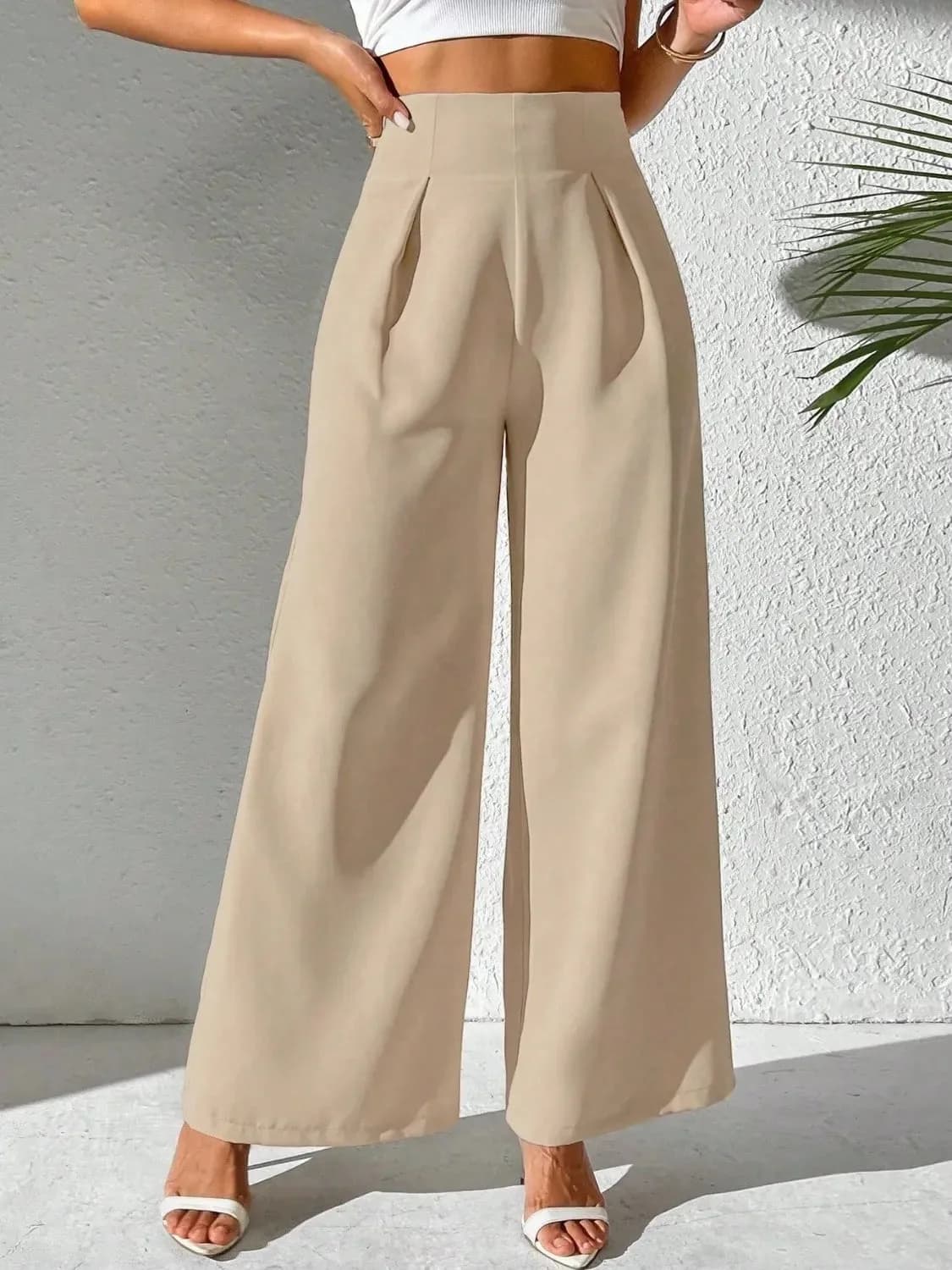 Wide Leg High Waist Pants in Multiple Colors