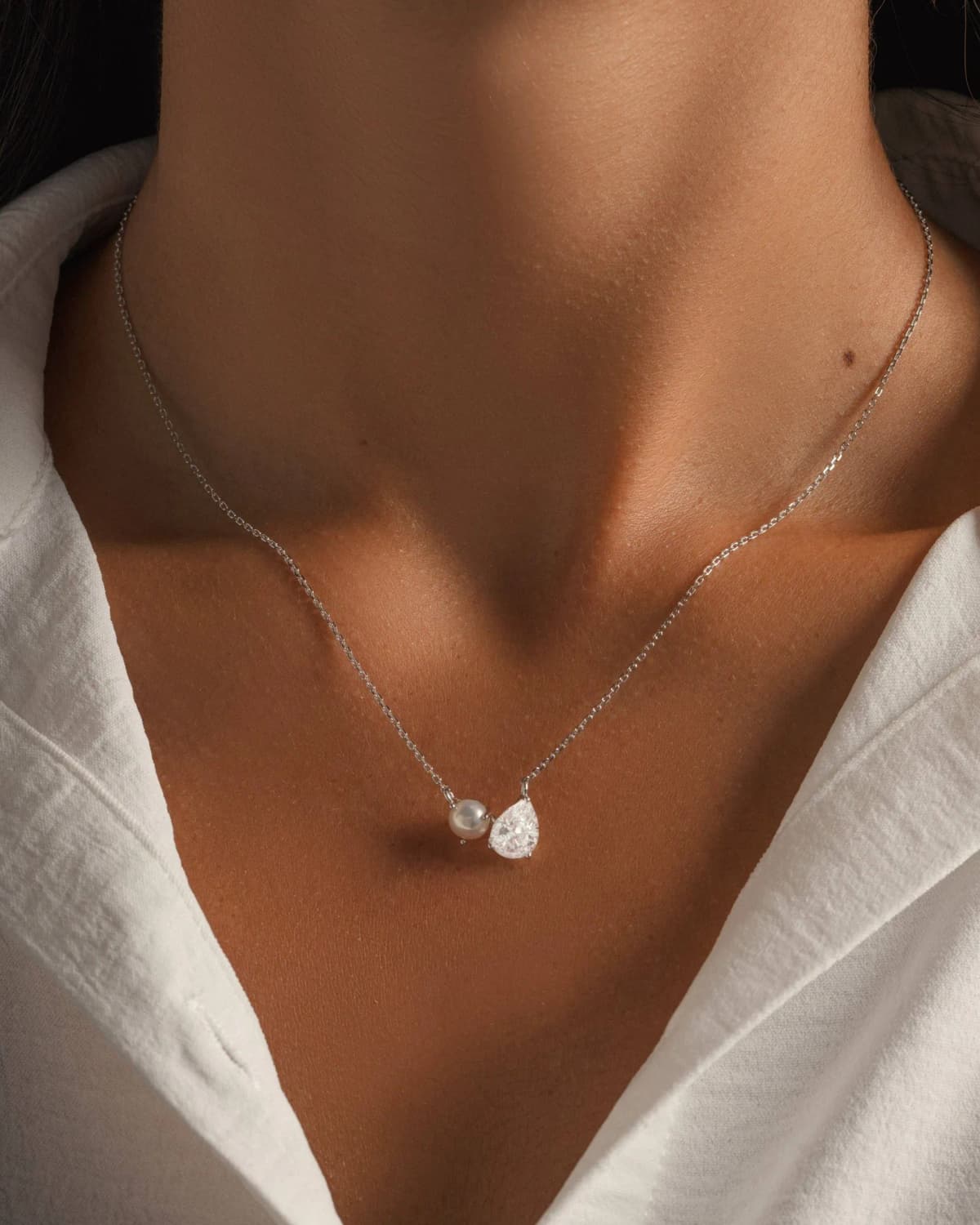 Toi et Moi Pearl Necklace by Sami Jewels