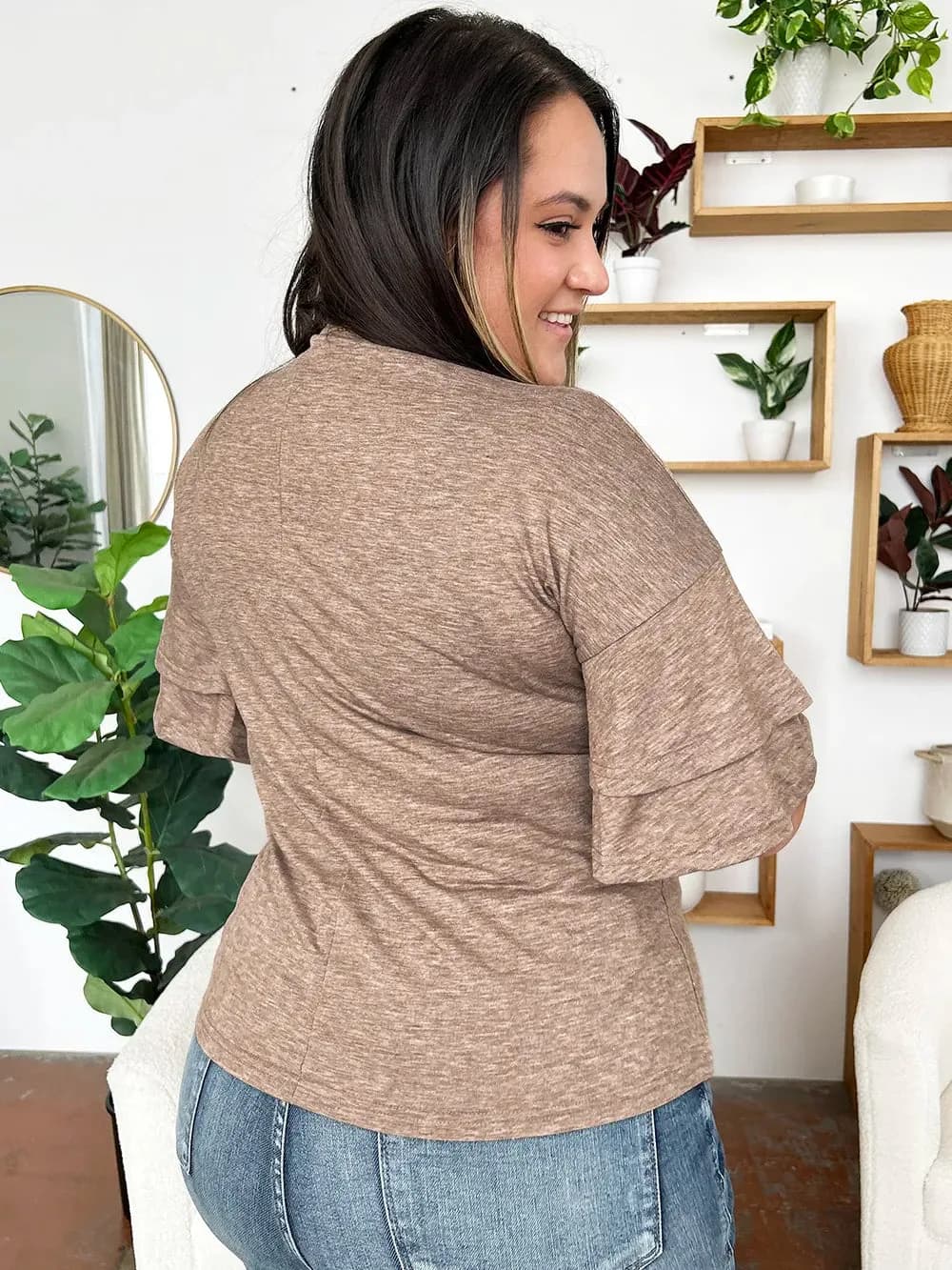 V-Neck Half Sleeve Blouse in Multiple Colors