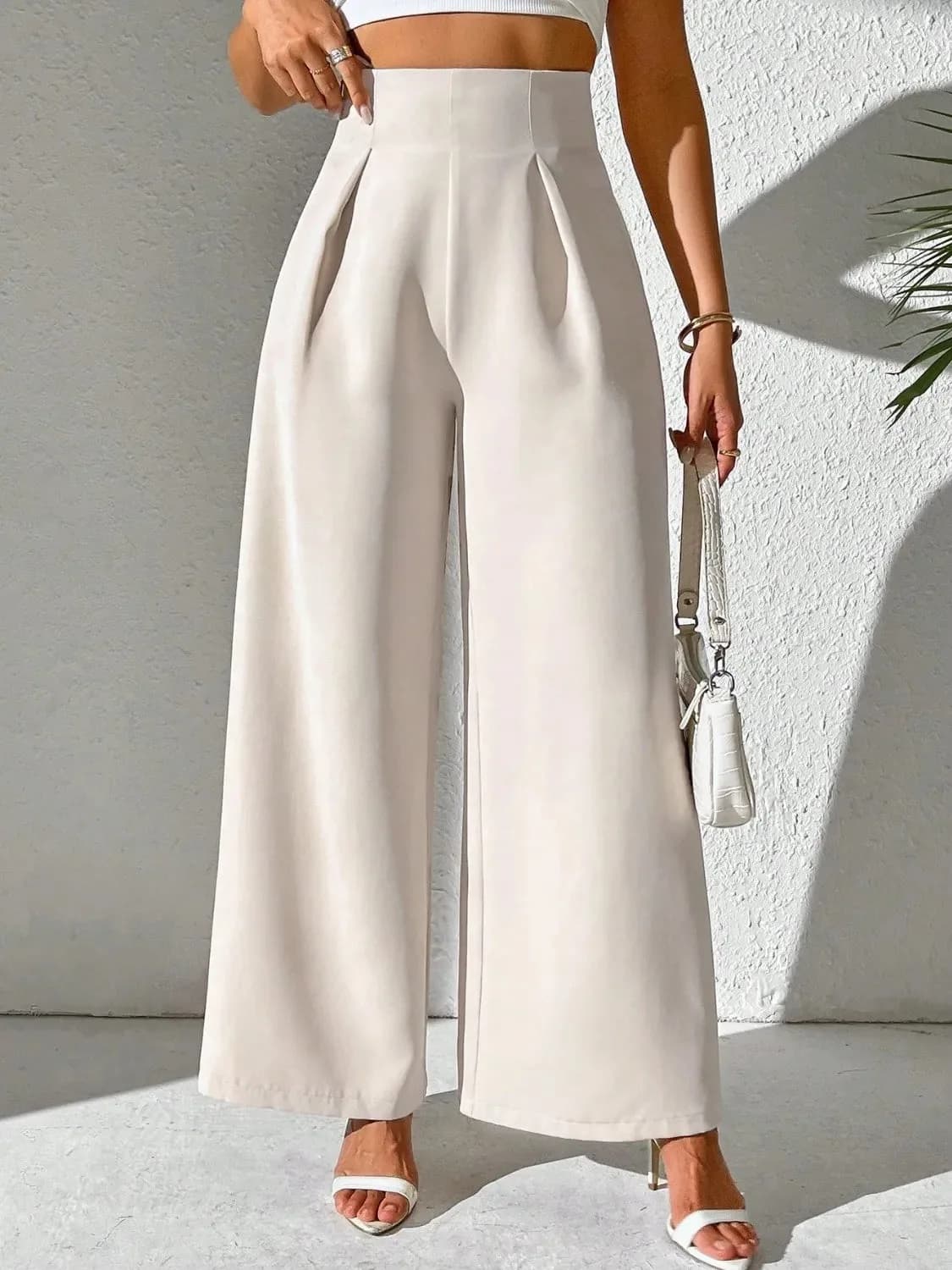 Wide Leg High Waist Pants in Multiple Colors