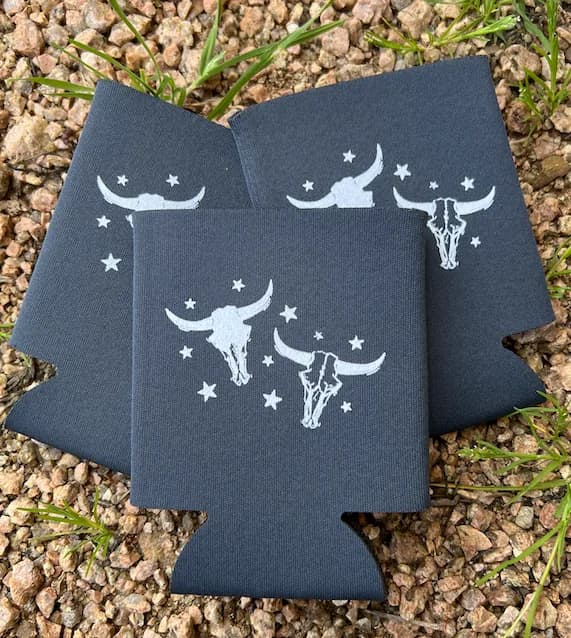 Star Skull Western Can Cooler Drink Holder Koozie