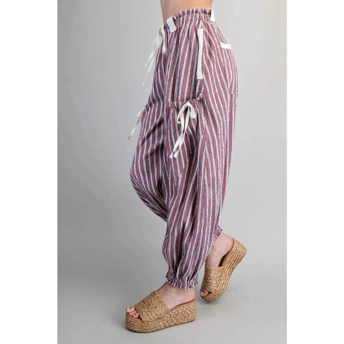 New* Cherry Striped Cargo Pants