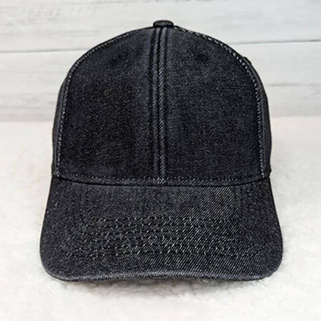 Denim Hat With Sequin Football Patch