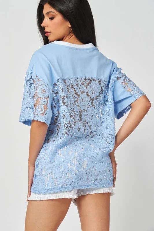 Pastel Lace Number 21 Mesh Jersey