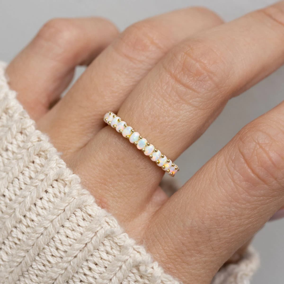 Opal Eternity Ring by Sami Jewels