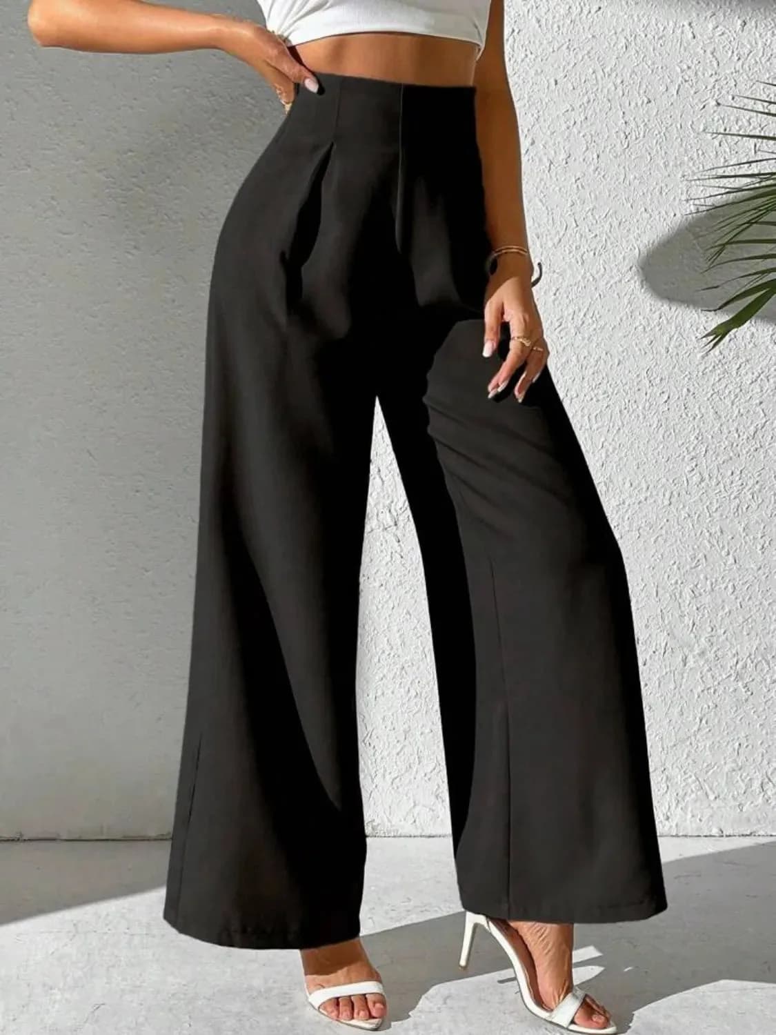 Wide Leg High Waist Pants in Multiple Colors
