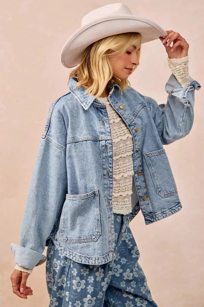 BiBi Ruffles Detail Flower Lace Top