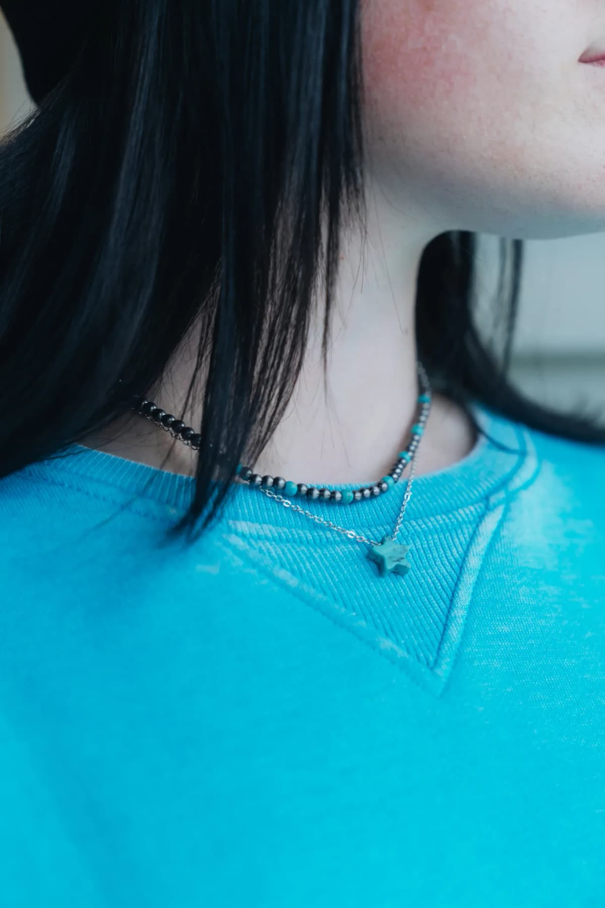 Star Layered Choker Necklace Boho Ranch