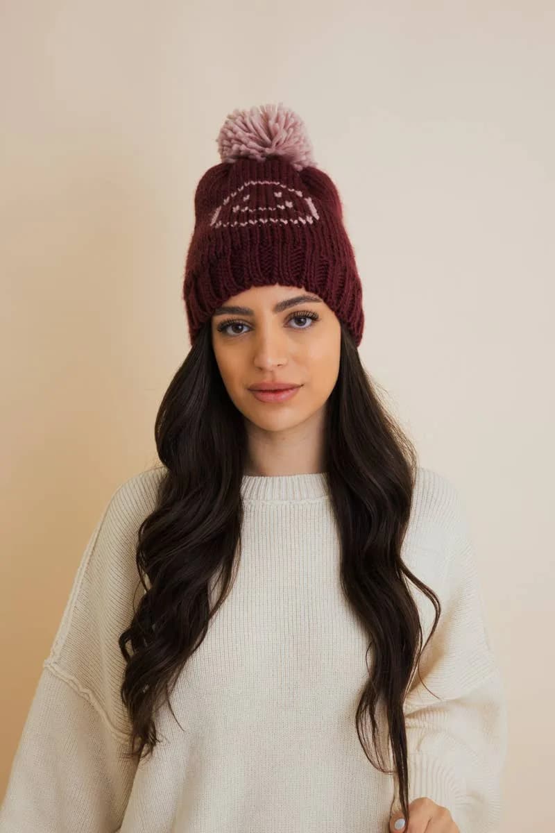Snuggle & Happy Cheer Up Pom Beanie