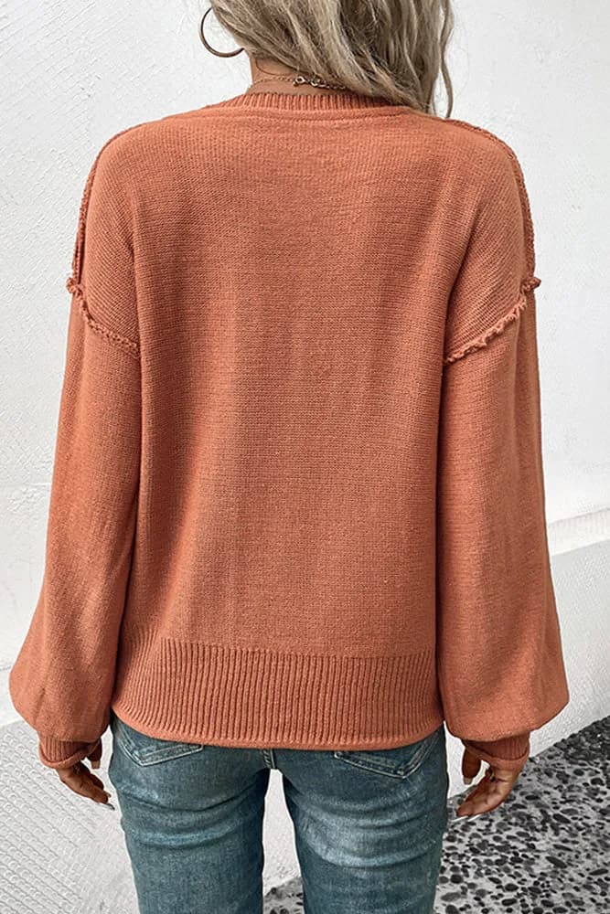 Hem Stitching Western Knitting Pullover Sweater Comely Fashion