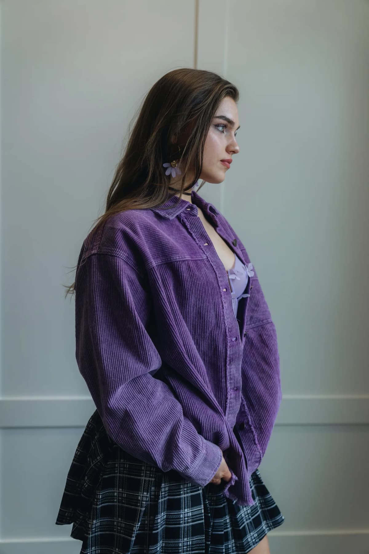 Washed Corduroy Oversized Fall Winter Shacket by La Miel