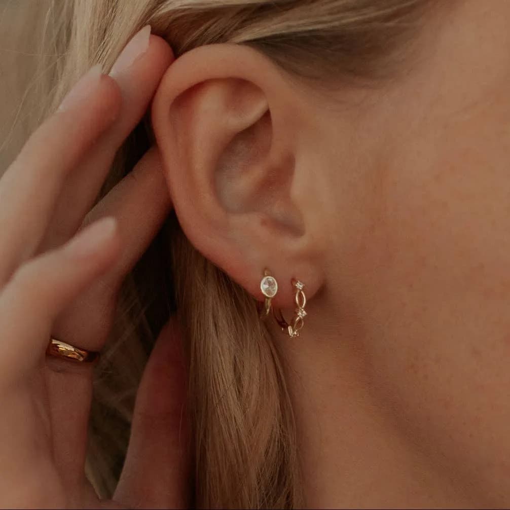 Isla Lace Hoops by Mauve