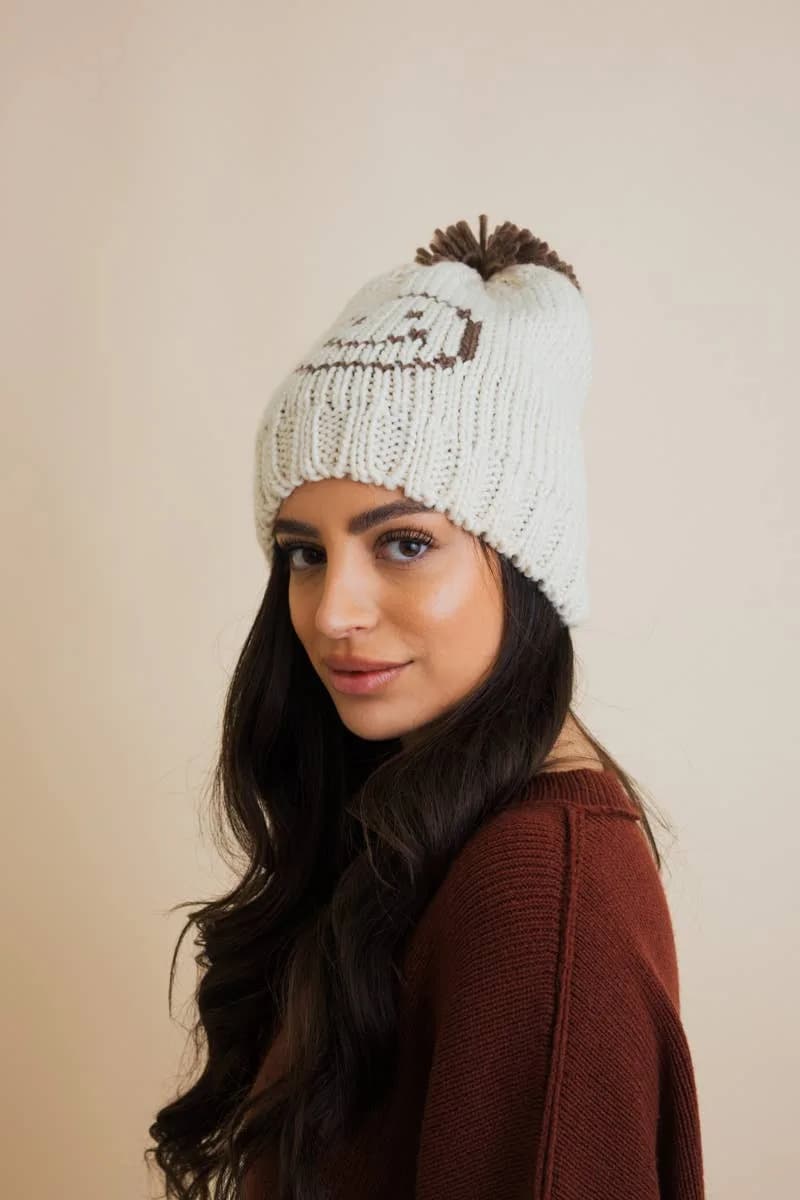 Snuggle & Happy Cheer Up Pom Beanie