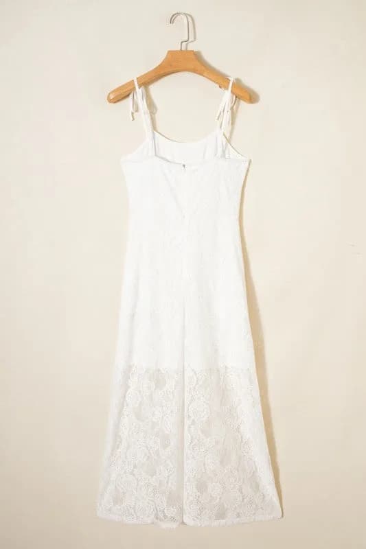 Maxine Lace Overlay Long Dress