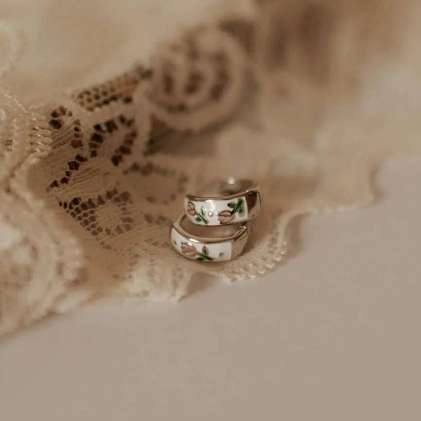 Eloise Tea Cup Hoops by Mauve