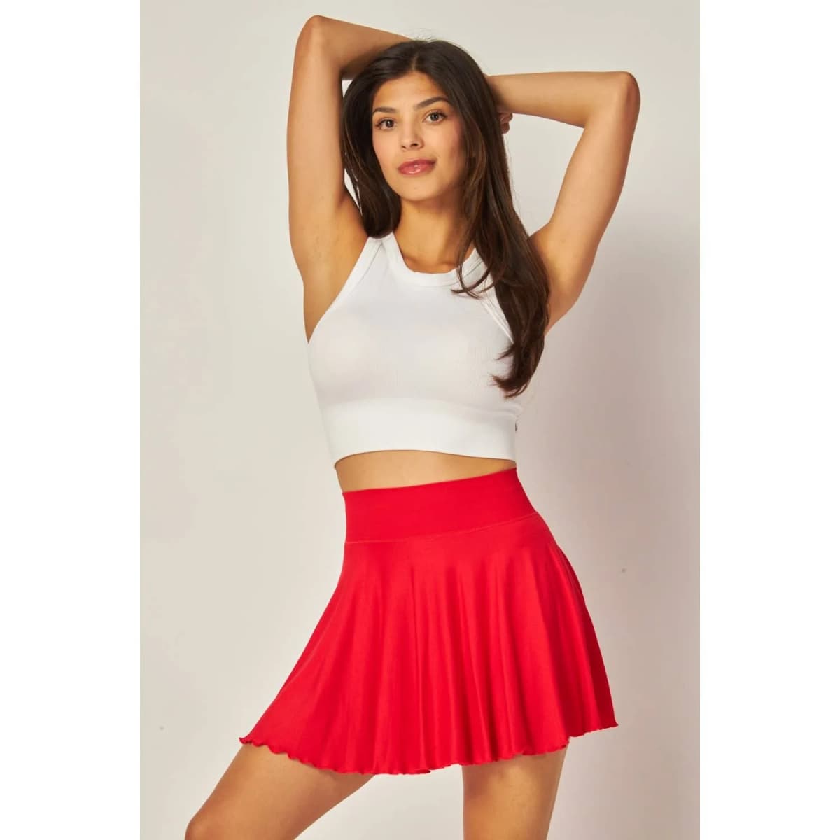Seamless Ruffle Hem Tennis Skirt
